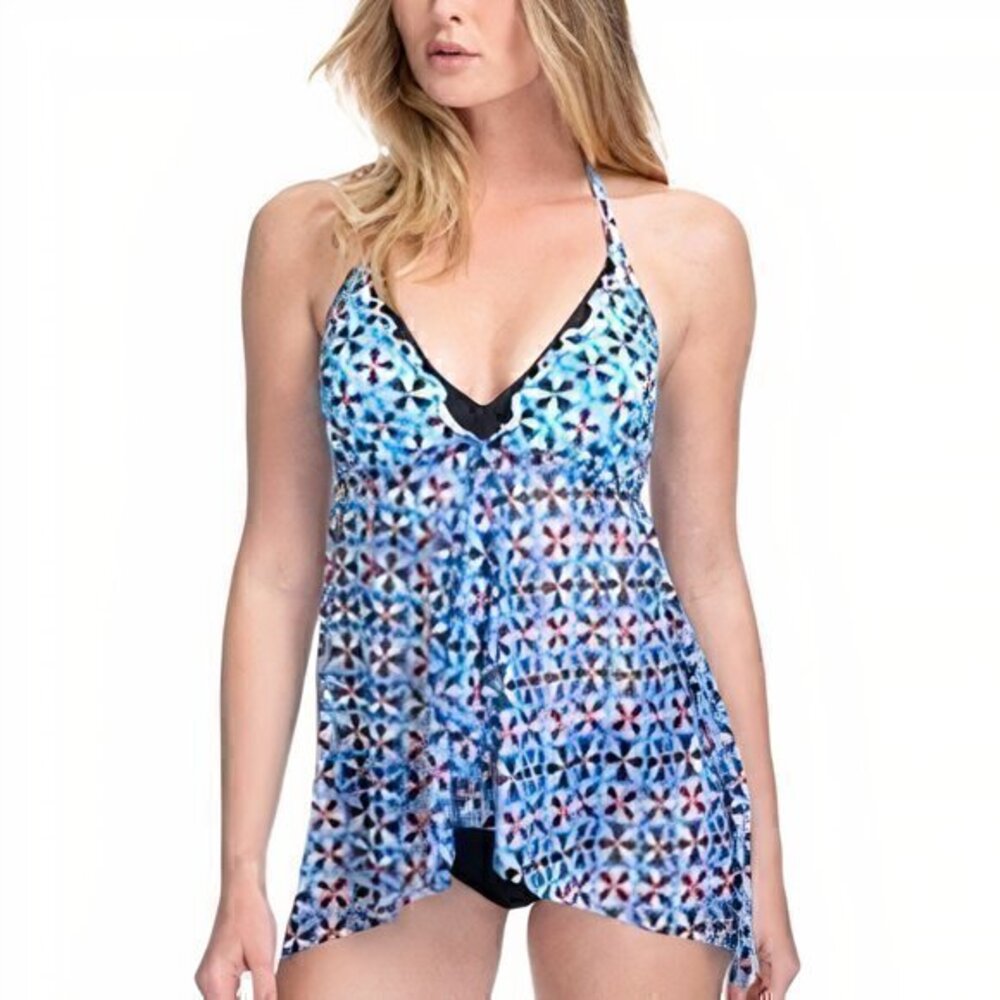 Profile by Gottex Flyaway Tankini Top~Size 8 $98